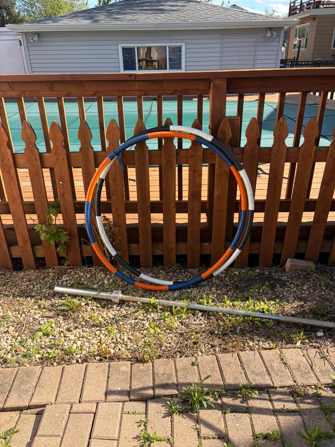 Multi-color Hoop with Barbell