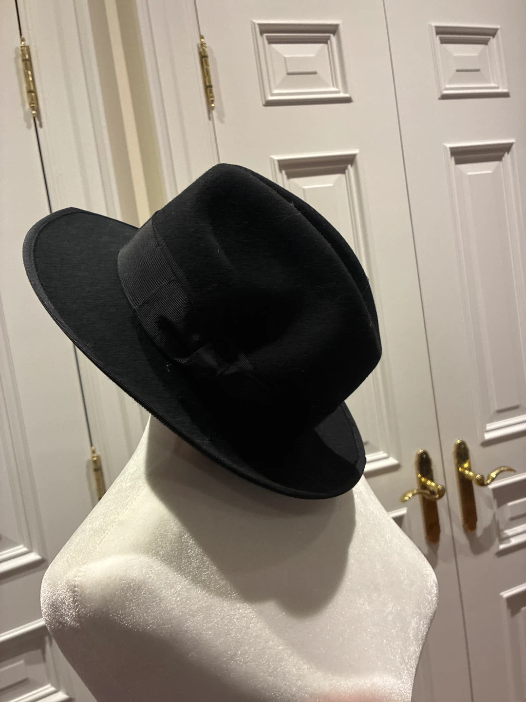 Black Felt Fedora Hat - photo 3