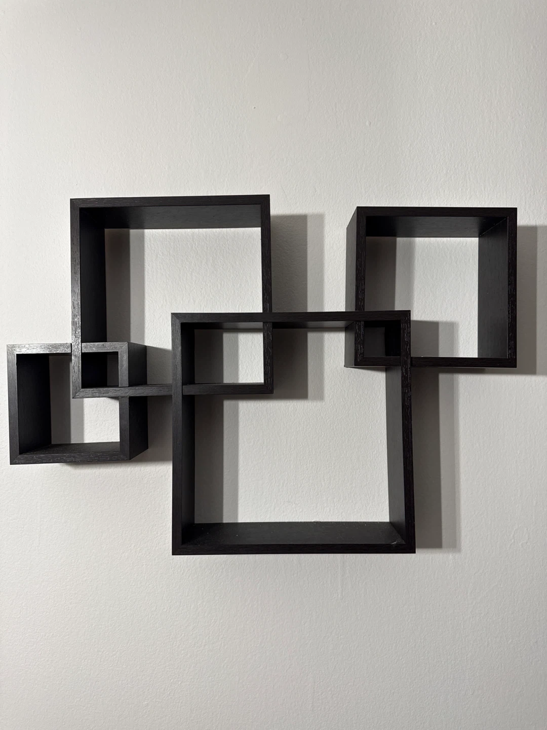 Black Interlocking Cube Wall Shelves
