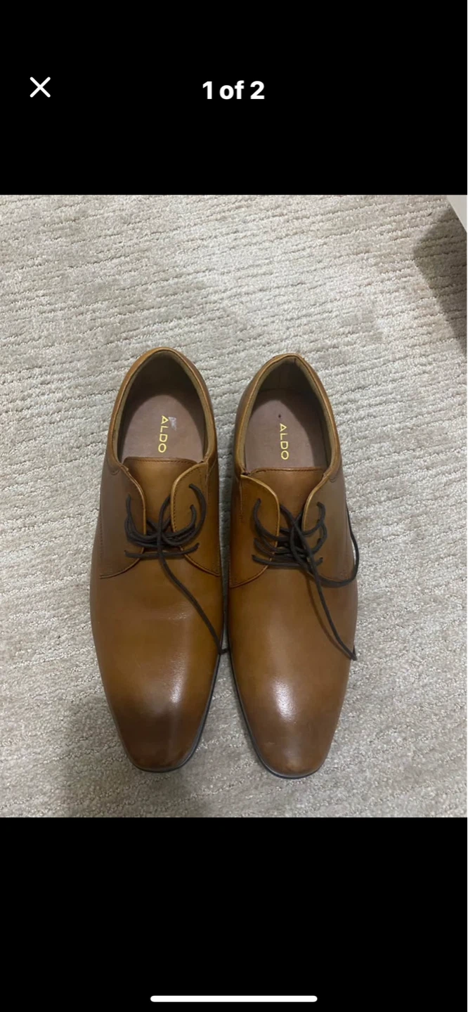ALDO Men's Brown Leather Dress Shoes Size 8