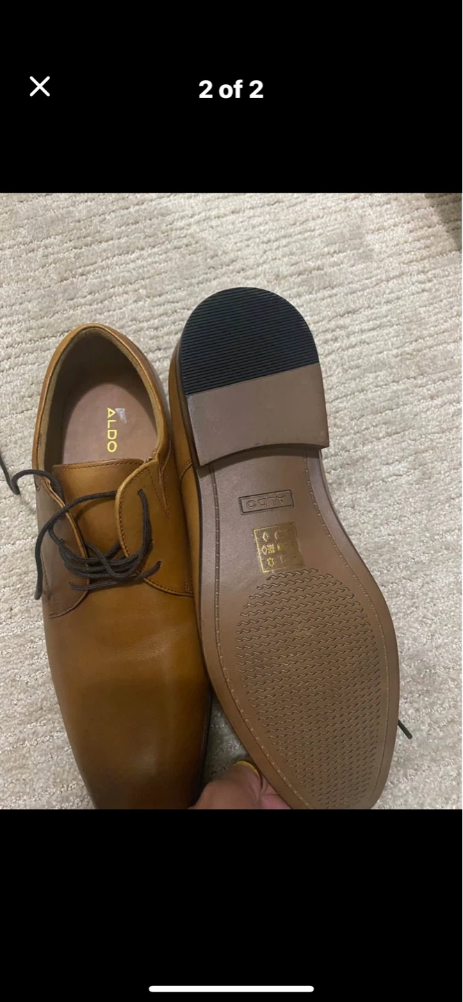 ALDO Men's Brown Leather Dress Shoes Size 8 - photo 2