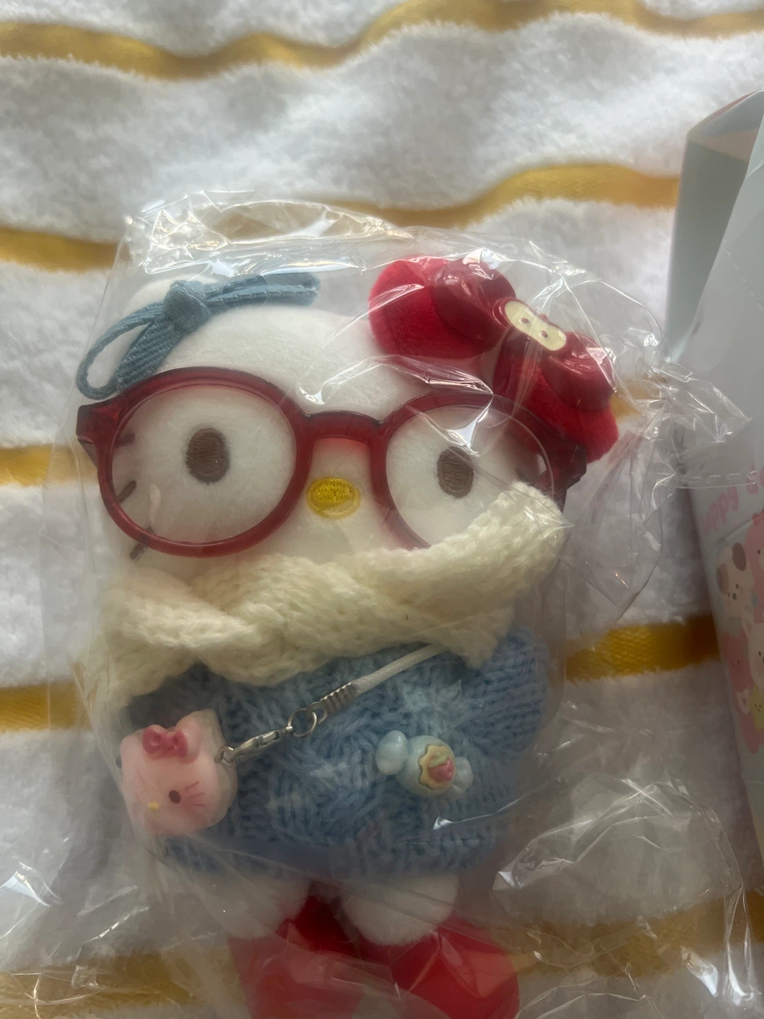 Hello Kitty Plush with Glasses and Scarf