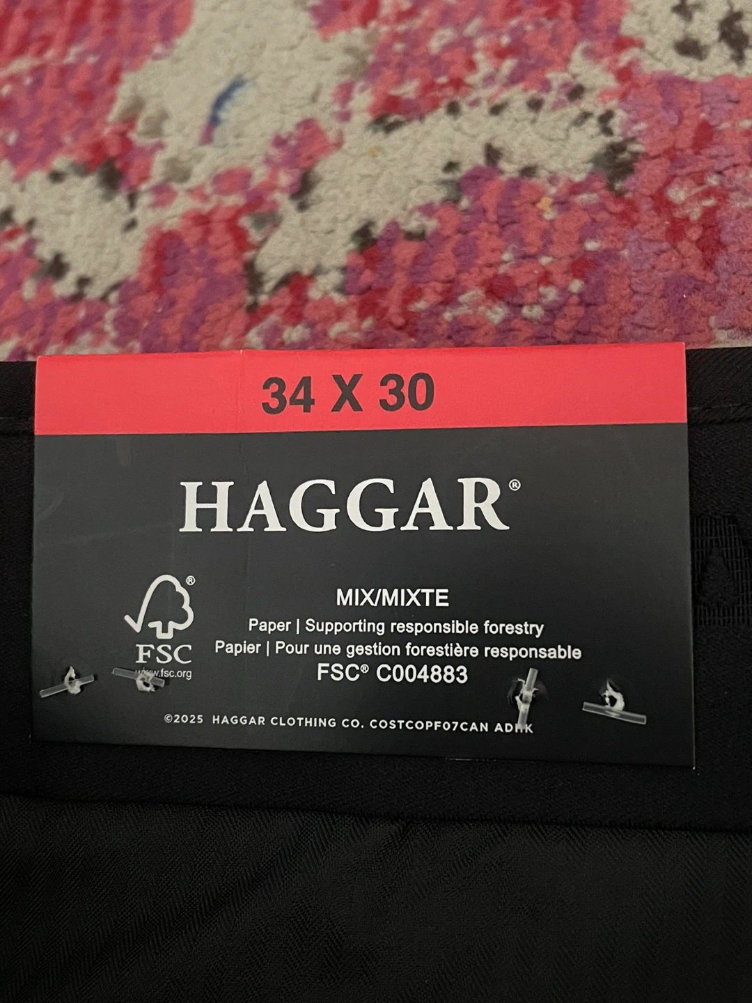 Haggar Men's Black Dress Pants 34x30 - photo 2