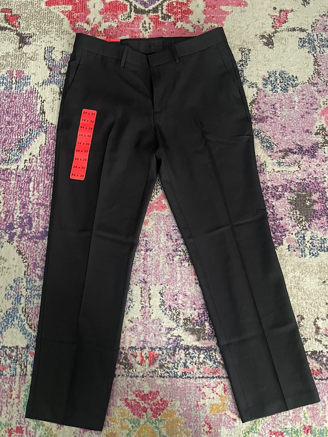 Haggar Men's Black Dress Pants 34x30