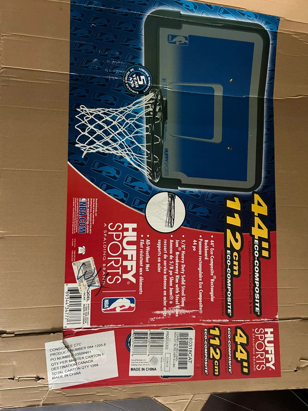 Huffy Sports 44" Eco-Composite Basketball Backboard