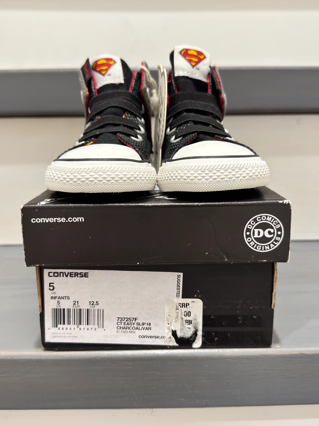Converse superman chucks infant size 5C shoes BNIB