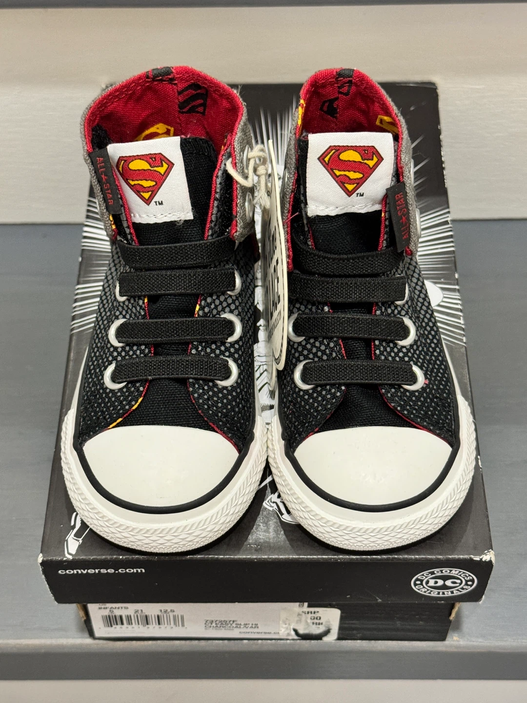 Converse superman chucks infant size 5C shoes BNIB - photo 2