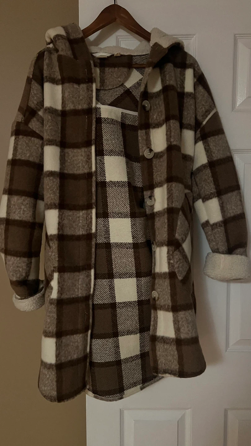 Oak & Ivy Plaid Sherpa Lined Hooded Jacket