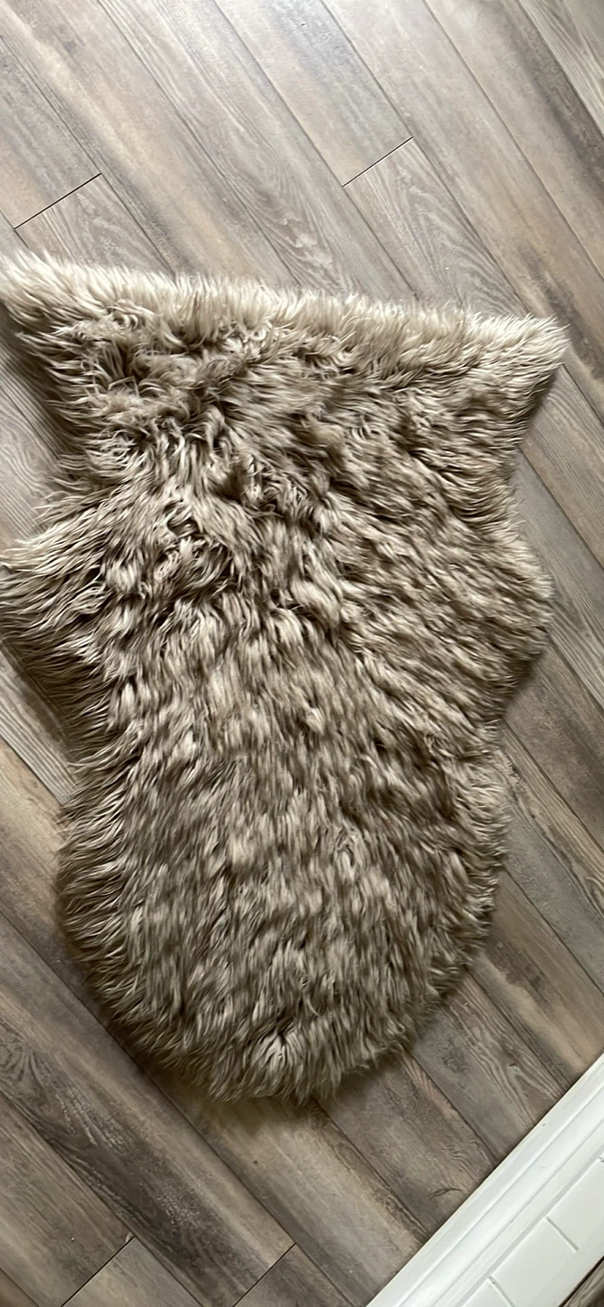 Grey Faux Fur Rug Set - photo 3