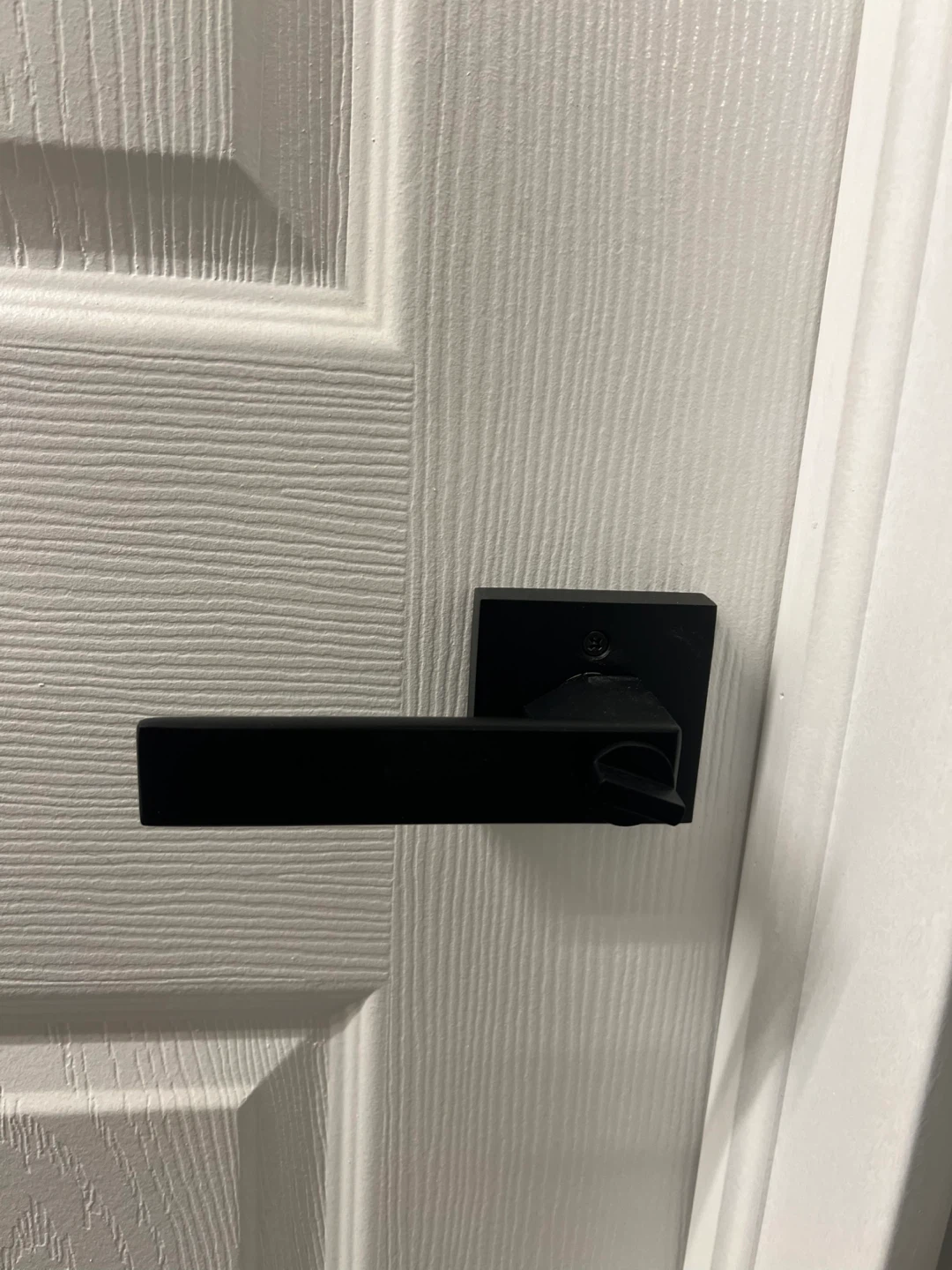 Matte Black Modern Door Lever Set - photo 3