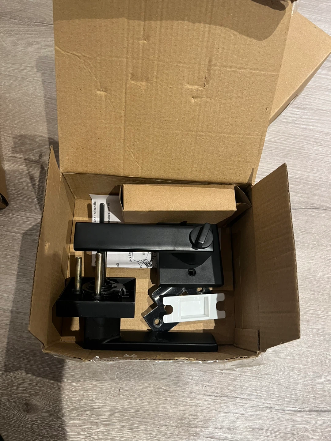 Matte Black Modern Door Lever Set - photo 2