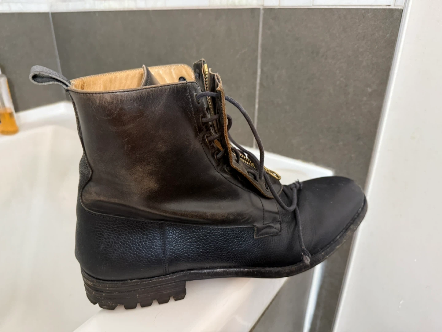 S. Moritz Sport Leather Boots Alexander McQueen size 12