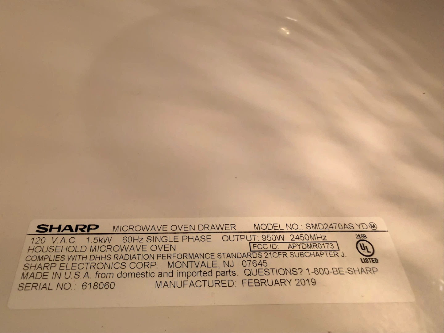 Sharp Microwave Oven Drawer - photo 5