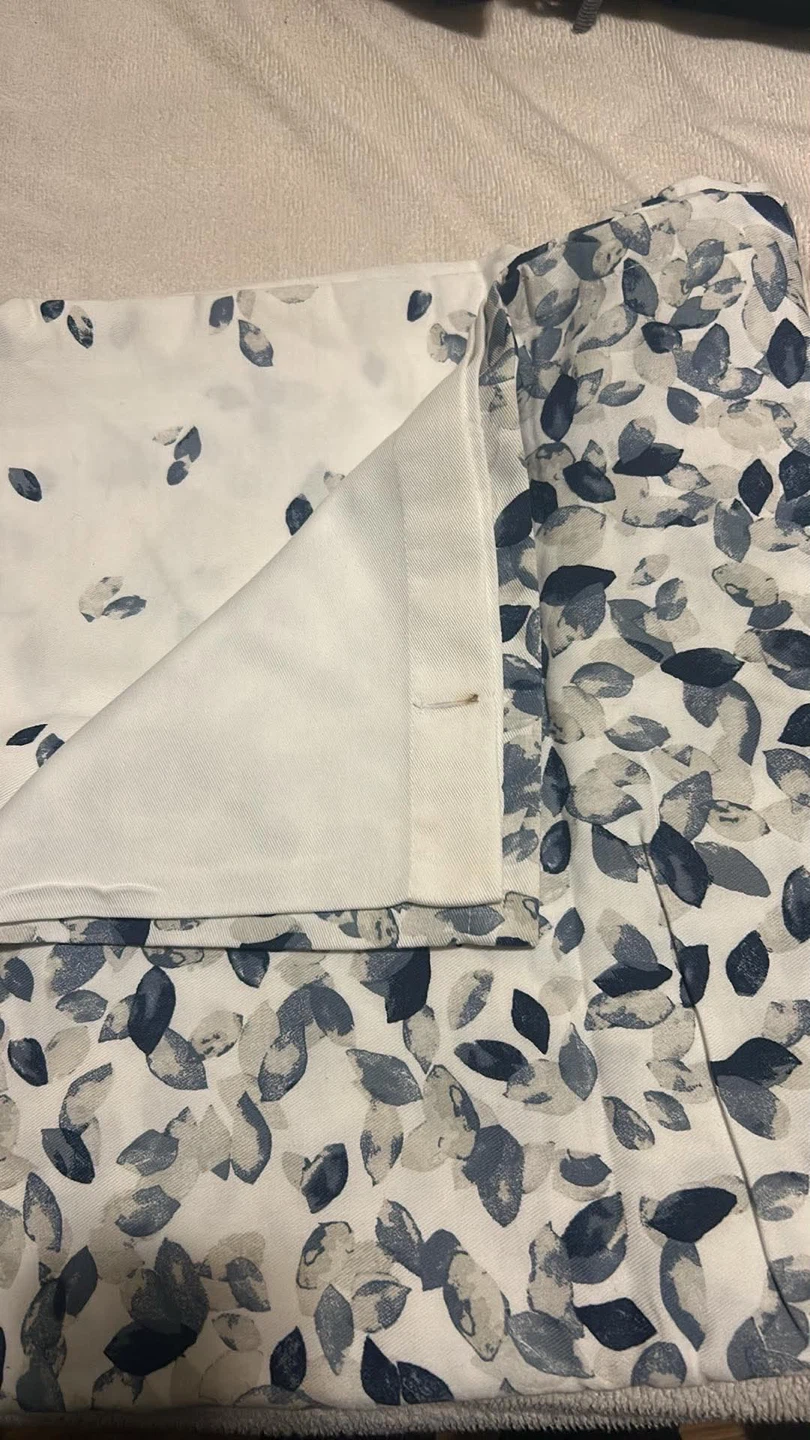 Floral Print Shower or Window Curtain Panel
