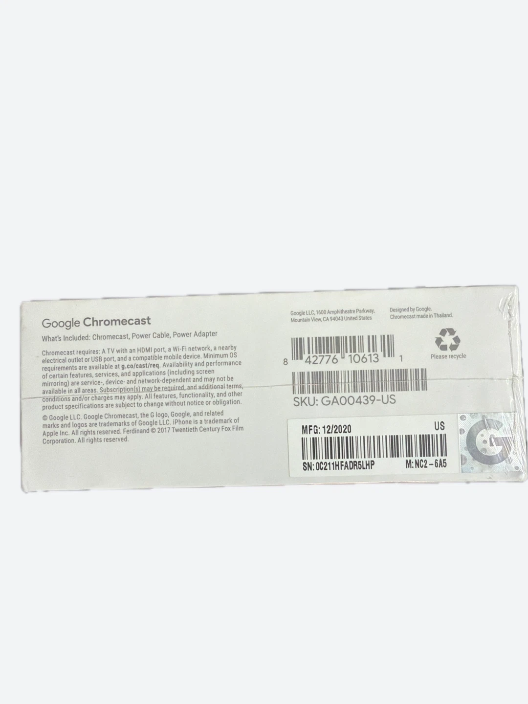 Google Chromecast Streaming Device (NEW) - photo 2