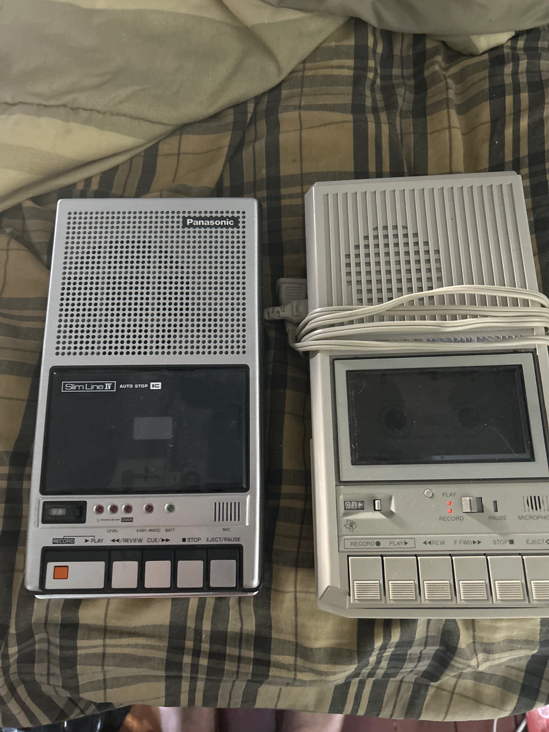 Panasonic Slim Line IV and GE Cassette Voice Recorders