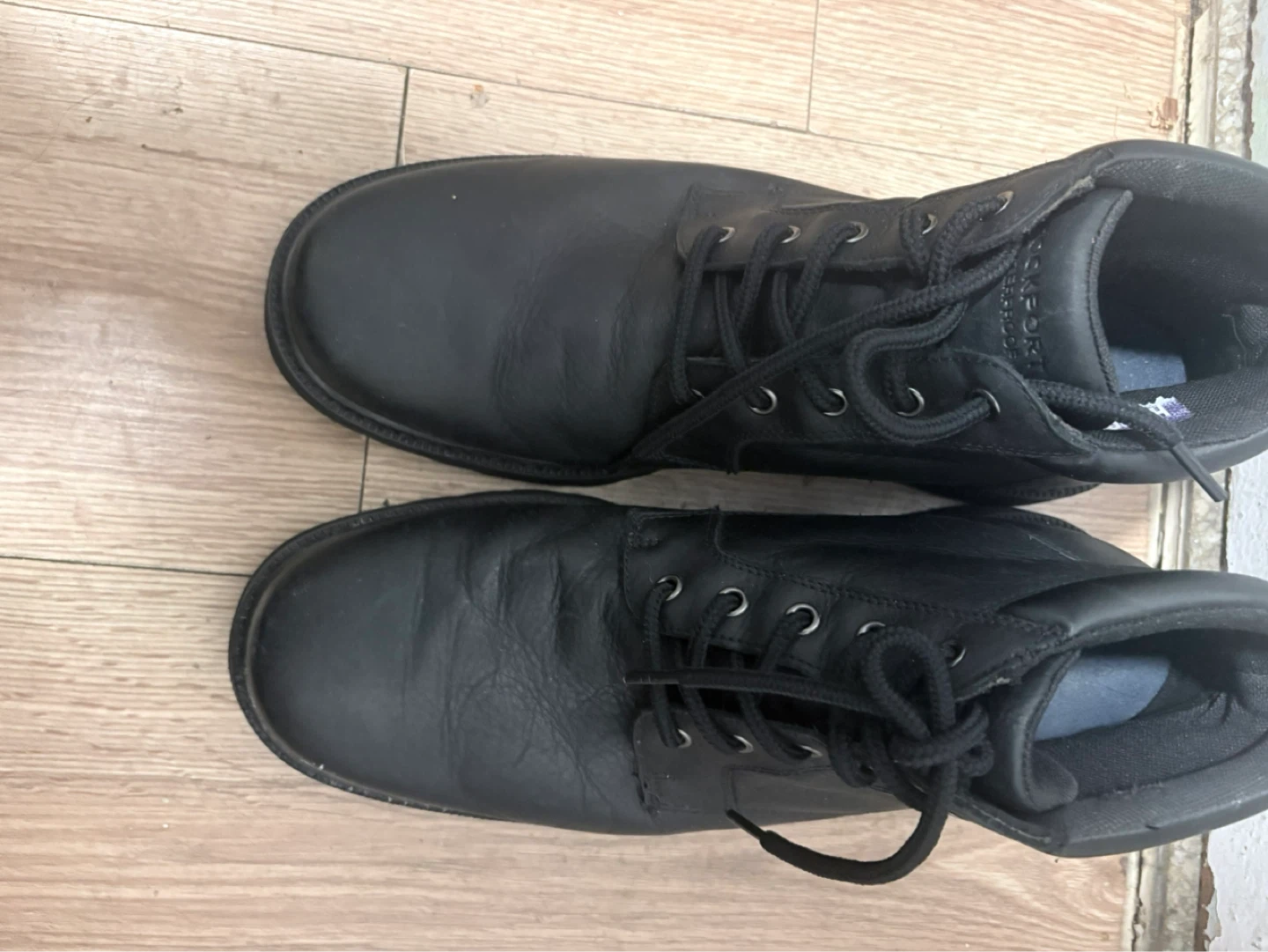 Dr. Scholl's Men's Black Leather Lace-Up Boots