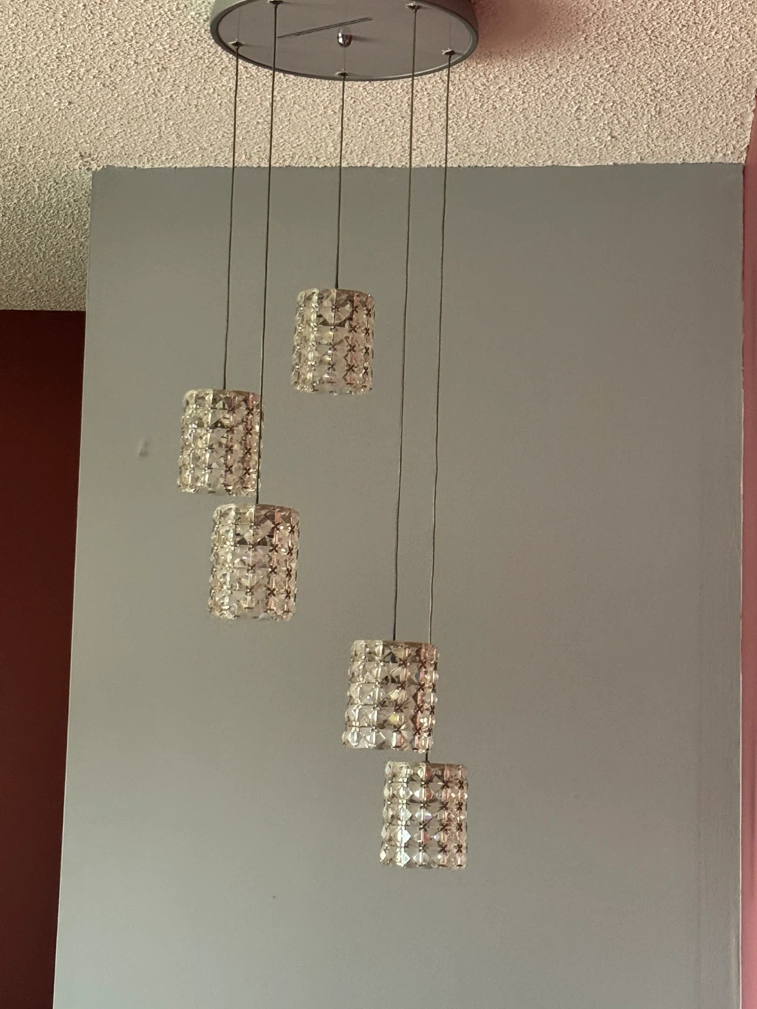 Chandelier Pendant Light Fixture - Crystal Accents