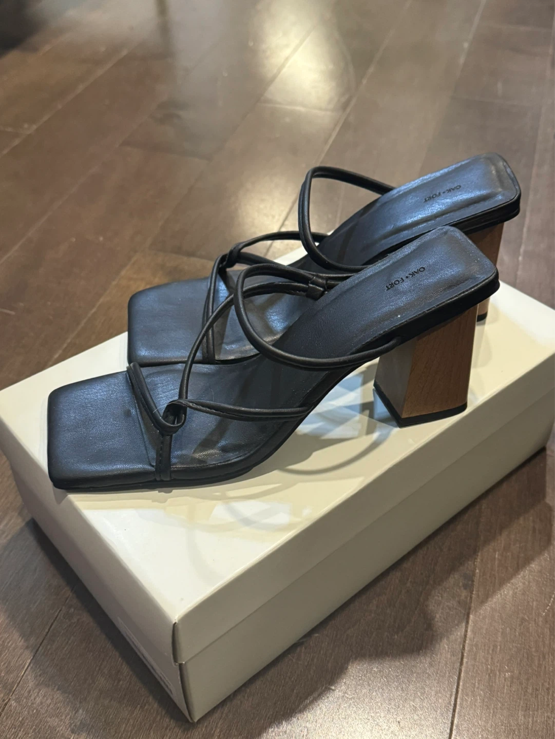 OAK + FORT Black Strappy Heeled Sandals - photo 2
