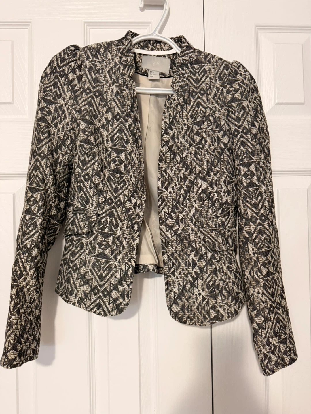 H&M Geometric Pattern Blazer size 4