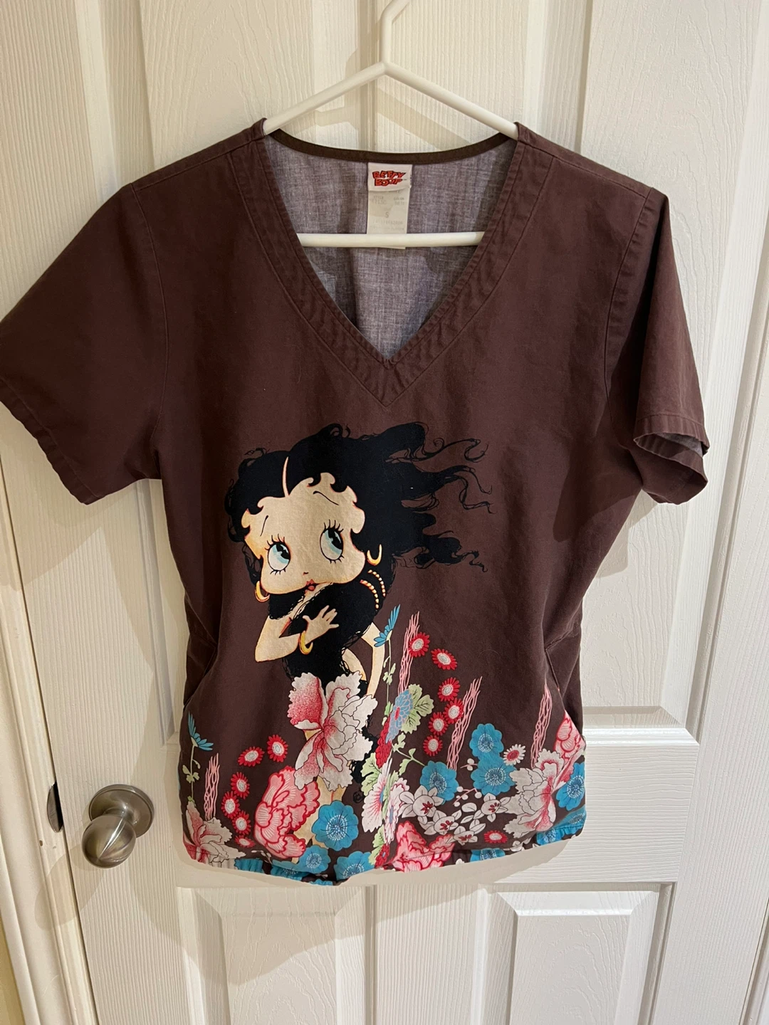 Betty Boop Women's Scrub Top Size S