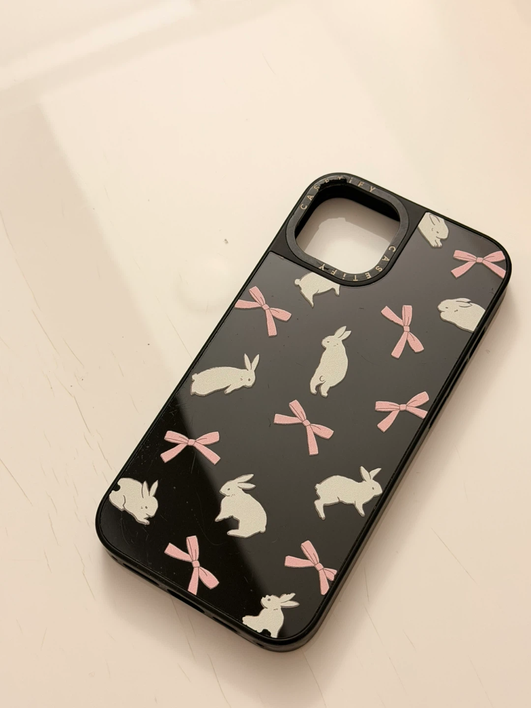 CASETiFY iPhone 13 Case with Bunny and Bow Design
