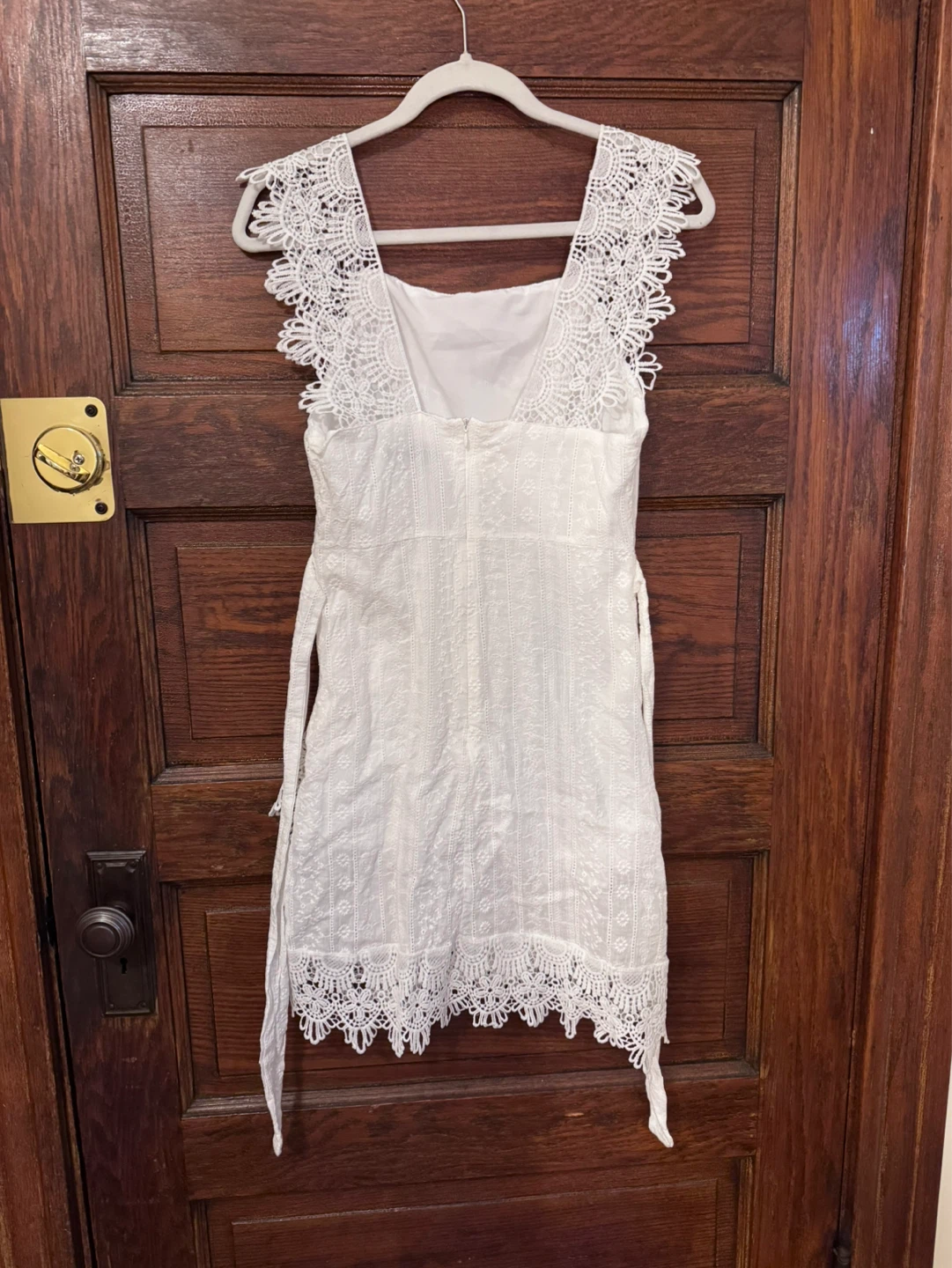 White Eyelet Lace Dress - Small - photo 2