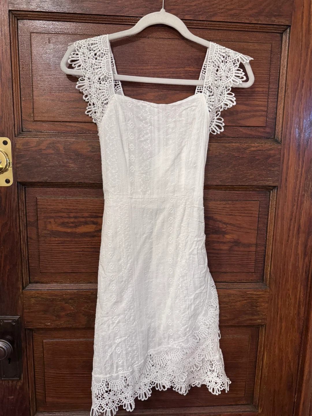 White Eyelet Lace Dress - Small - photo 4