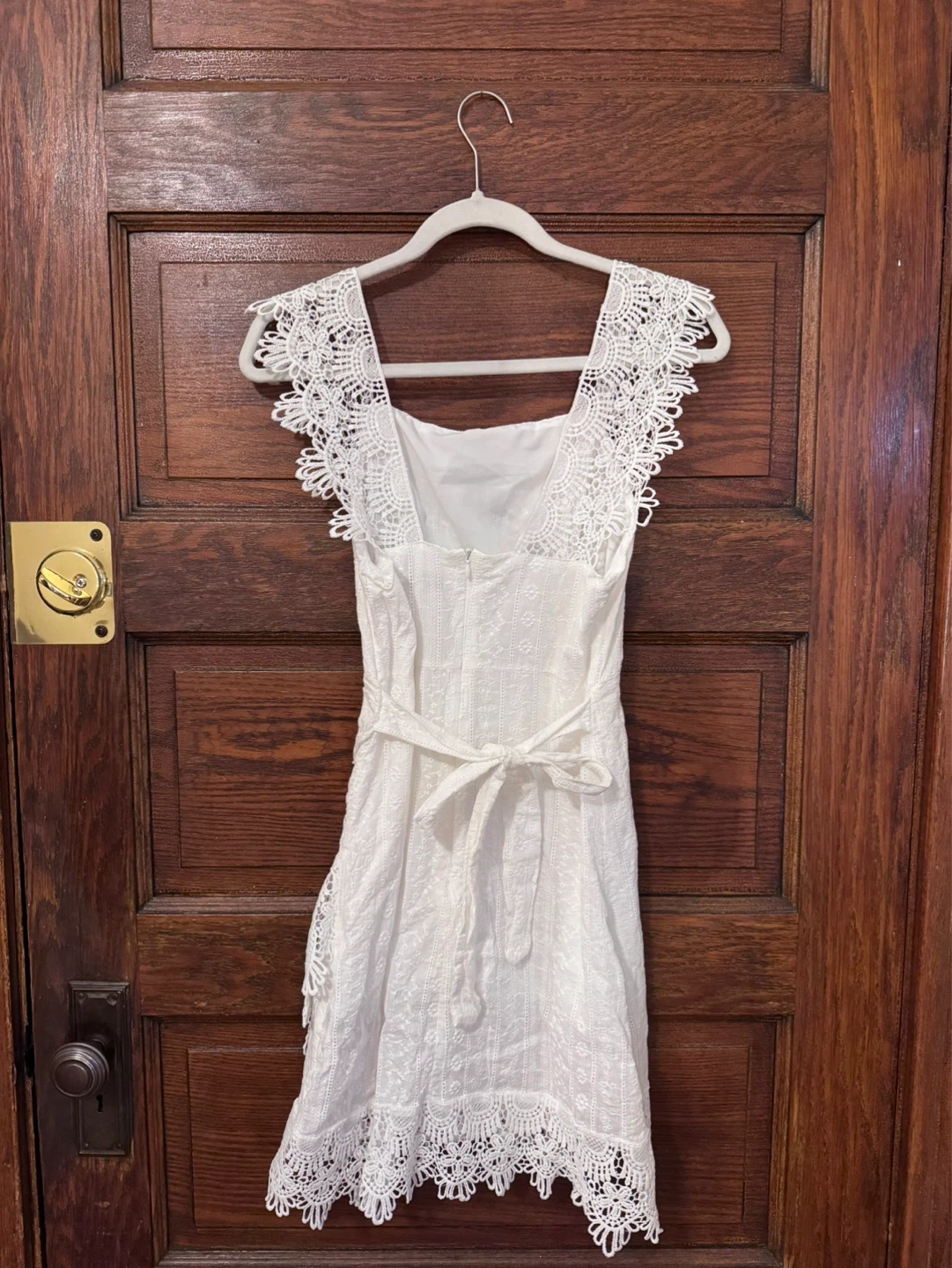 White Eyelet Lace Dress - Small - photo 3
