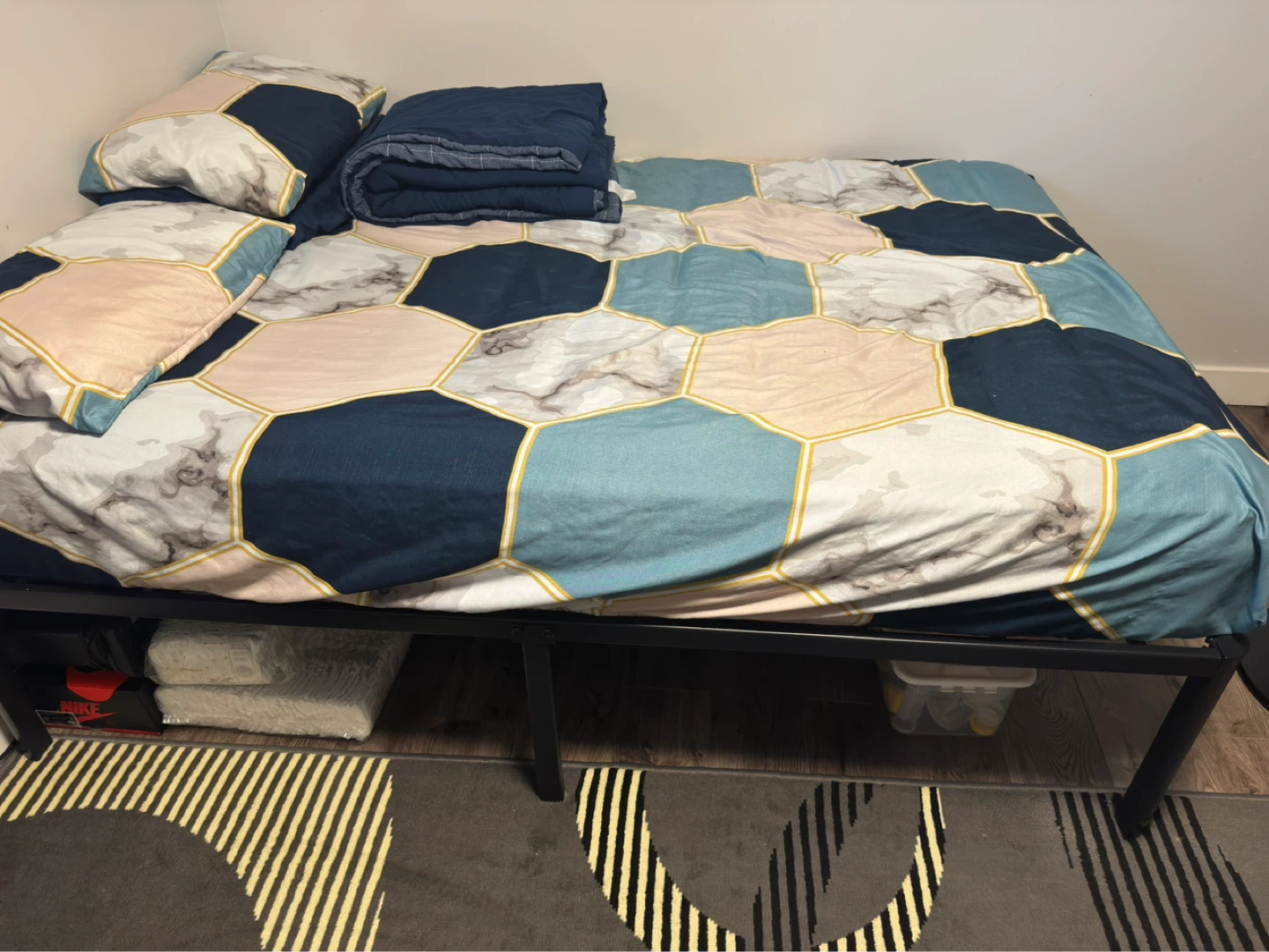 Geometric Hexagon Duvet Cover Set - Queen Size