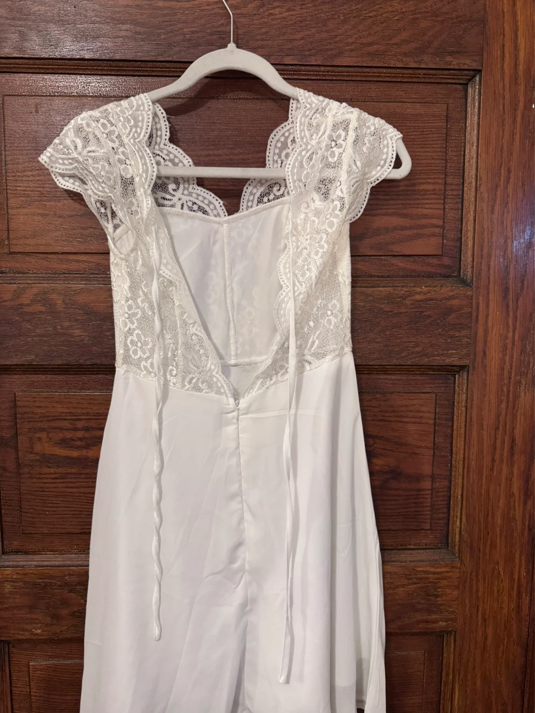 White Lace Cap Sleeve Dress - XS - photo 3
