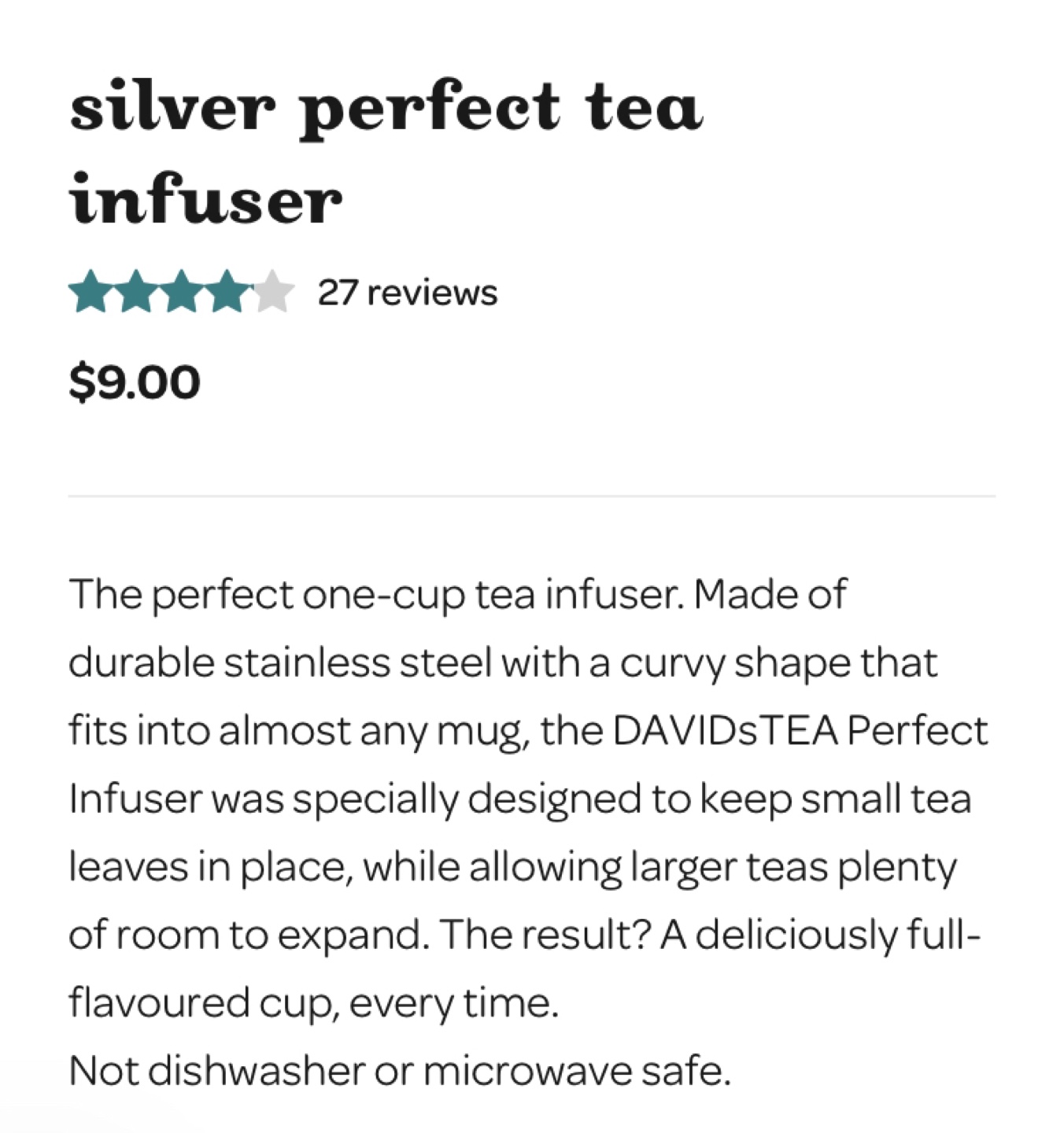 ✨NEW David’s Tea + David’s Tea Infuser - photo 5