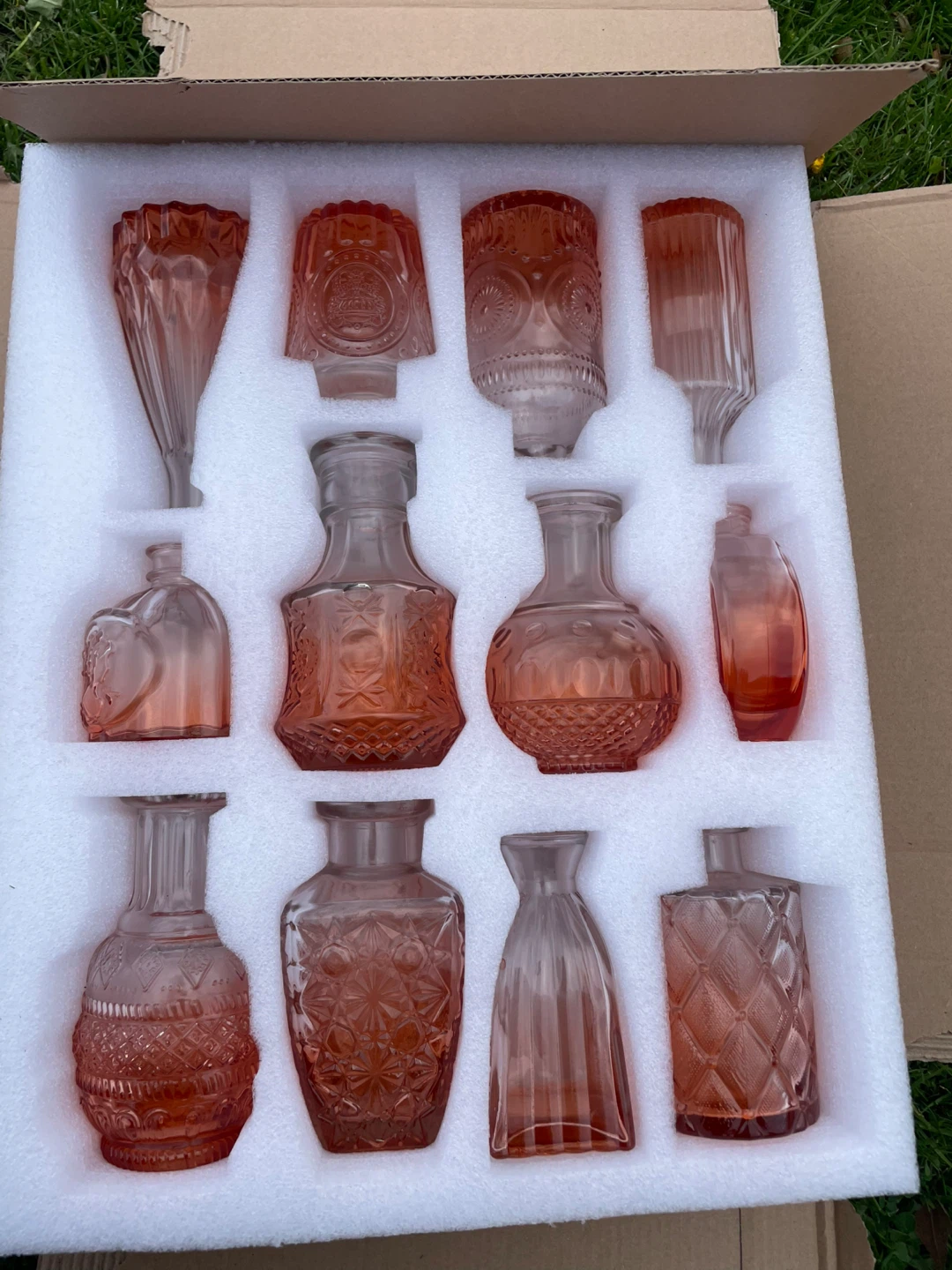 Set of 12 Assorted Vintage Style Glass Bud Vases - photo 5