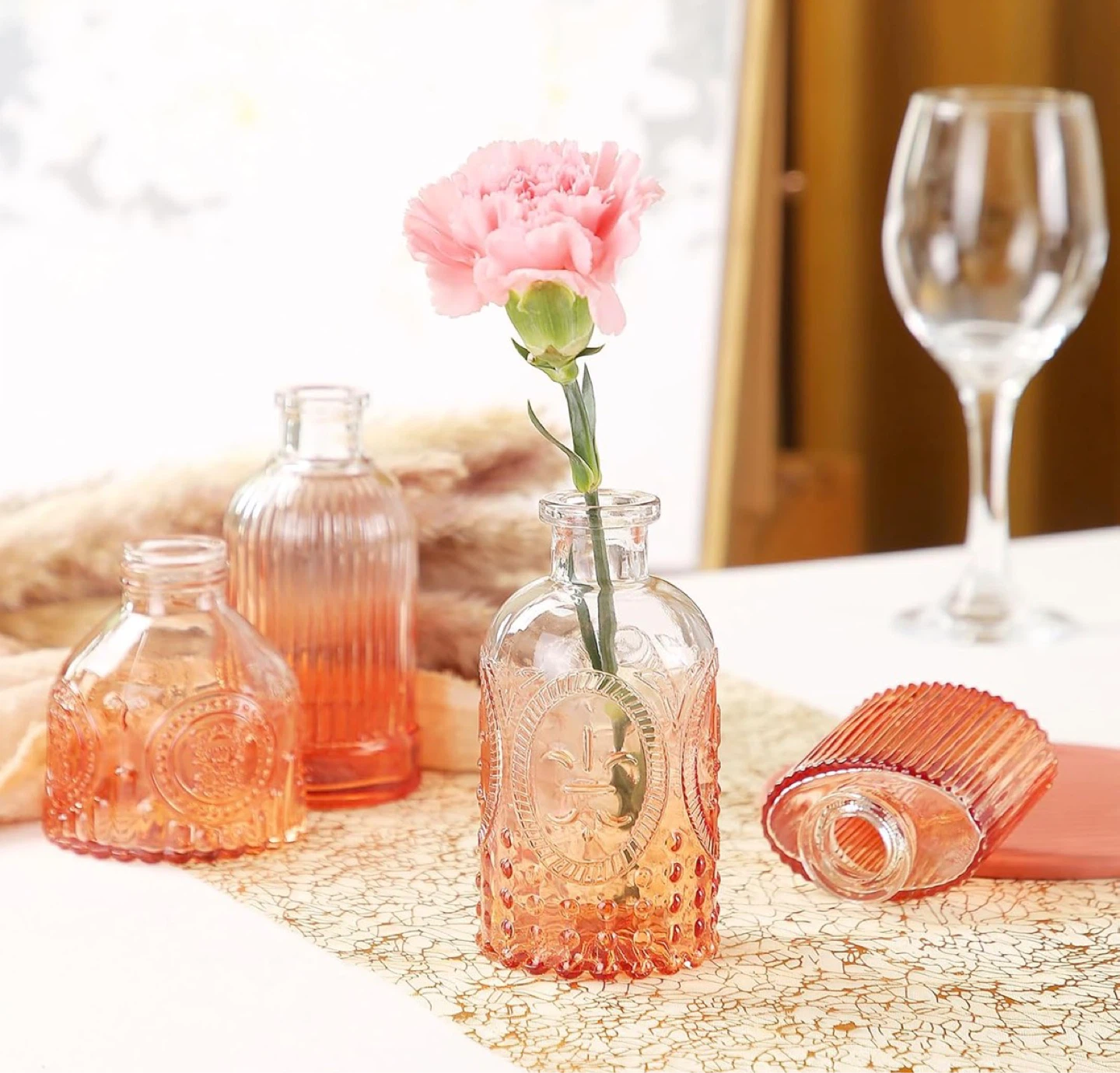 Set of 12 Assorted Vintage Style Glass Bud Vases - photo 3