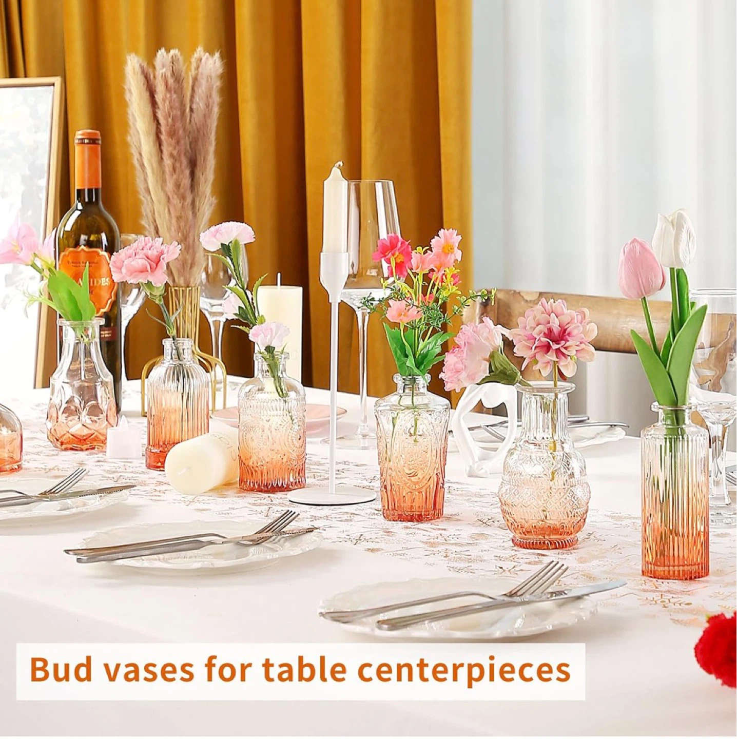 Set of 12 Assorted Vintage Style Glass Bud Vases - photo 2