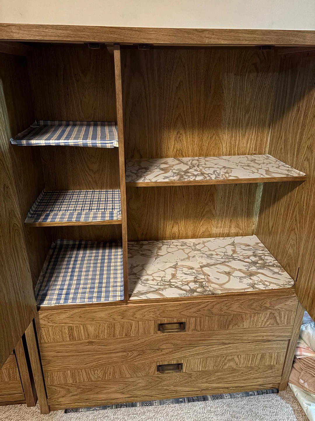 Wooden Wardrobe with Drawers and Shelves - photo 2