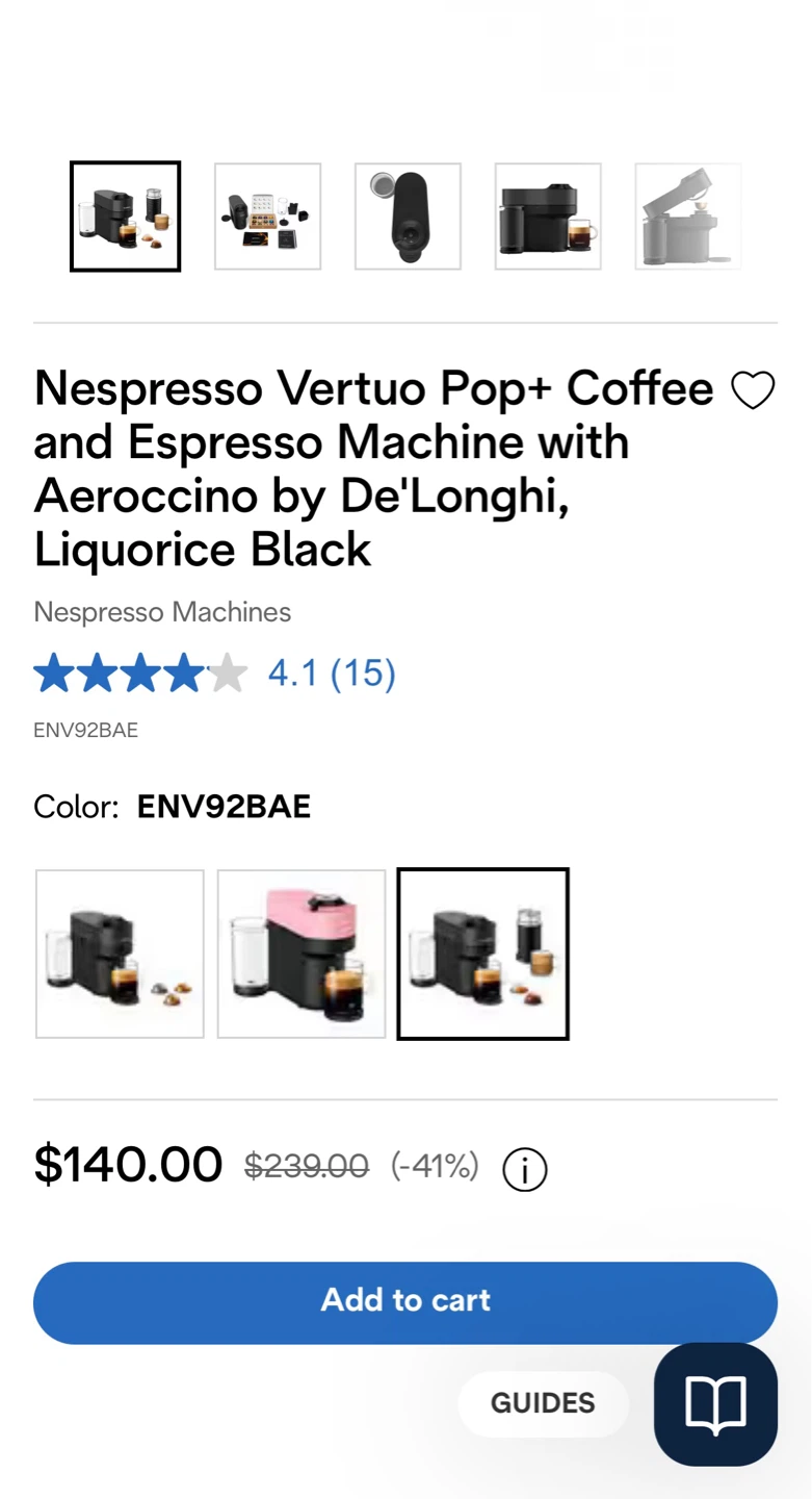 Nespresso Vertuo Pop+ Coffee and Espresso Machine - photo 4