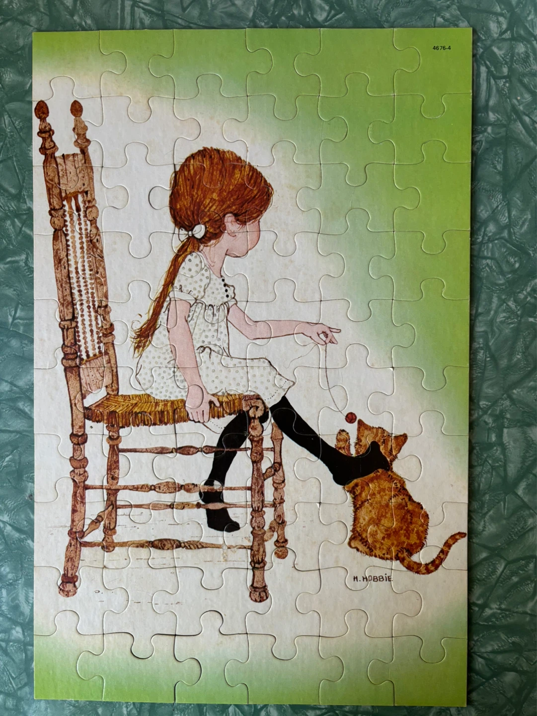 Vintage MB Puzzles 60 Pieces - Holly Hobbie Girl & Cat
