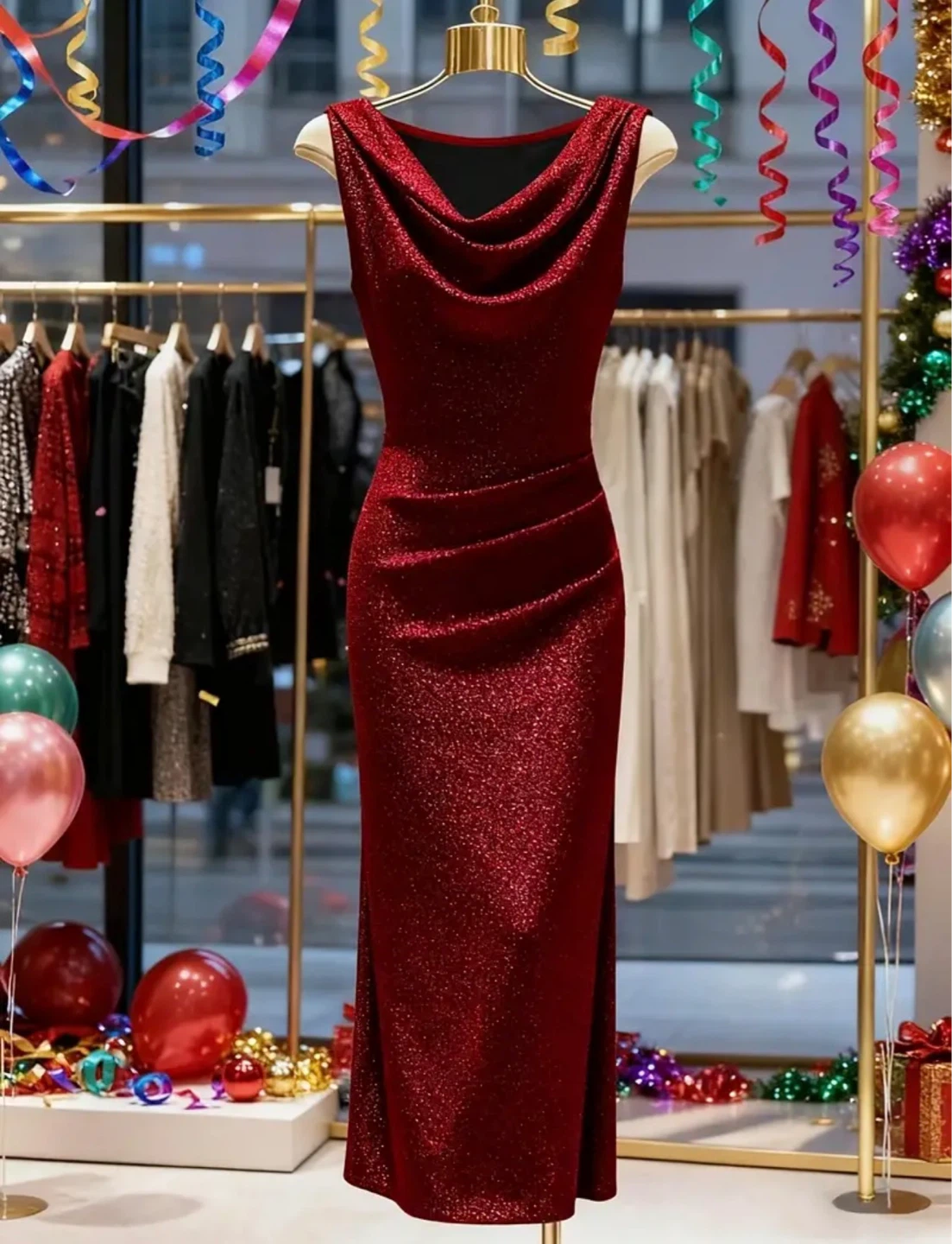 New Red Sparkly Dress