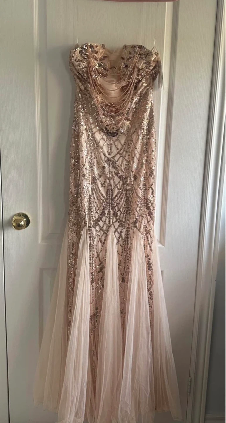 Strapless Formal Gown - Bella Barnett (Sequins)