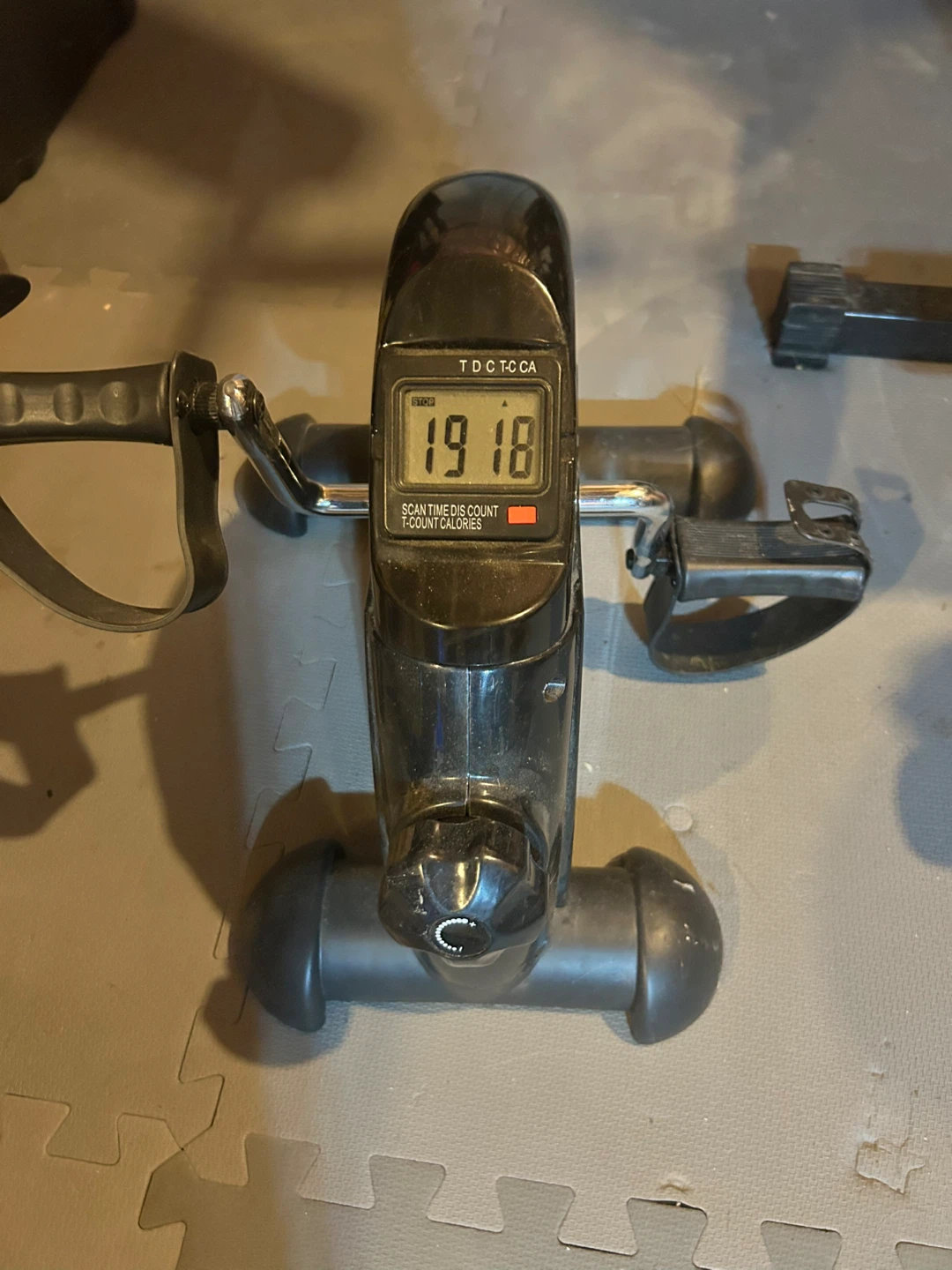 Black Exercise Peddler with Digital Display