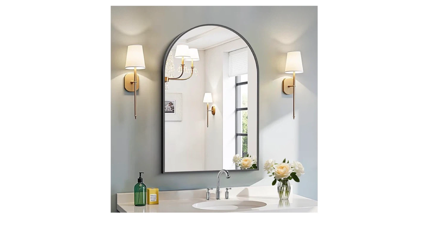 Arched Wall Mirror - 28" x 20" - photo 3
