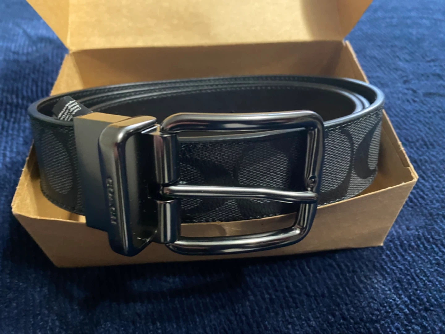 Coach Black Leather Belt ***