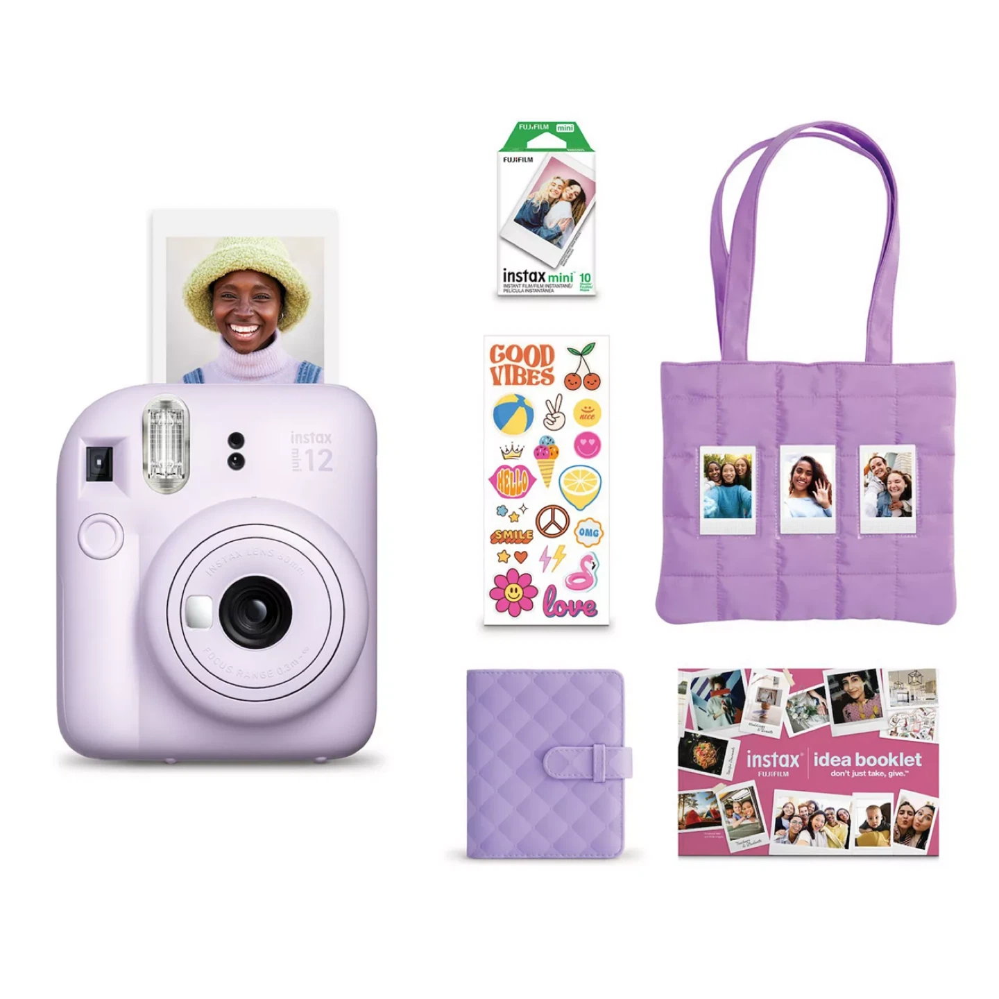 Fujifilm Instax Mini 12 Instant Camera Bundle with Tote Bag