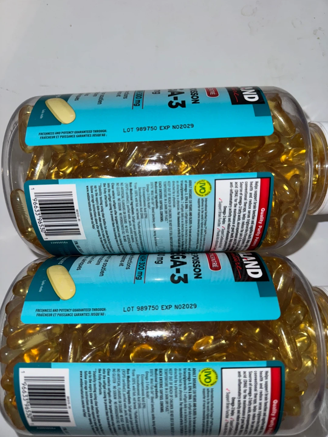 Kirkland Signature Omega-3 Fish Oil 1300 mg (330 G&eacute;lules) - photo 2