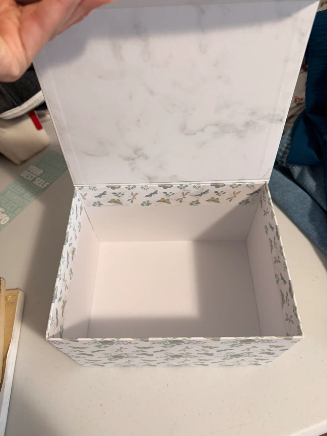 Decorative Storage Box with "Live life in full bloom" quote - photo 2