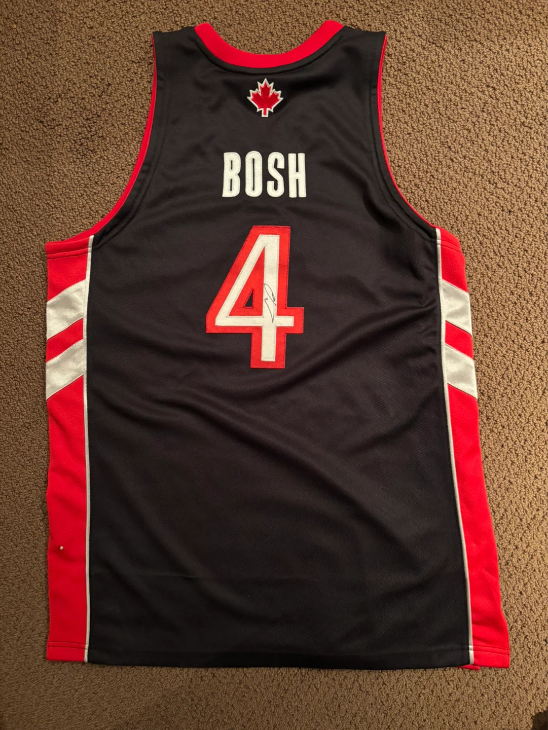 Toronto Raptors Chris Bosh Auto  #4 Jersey Size 44 Adidas - photo 2