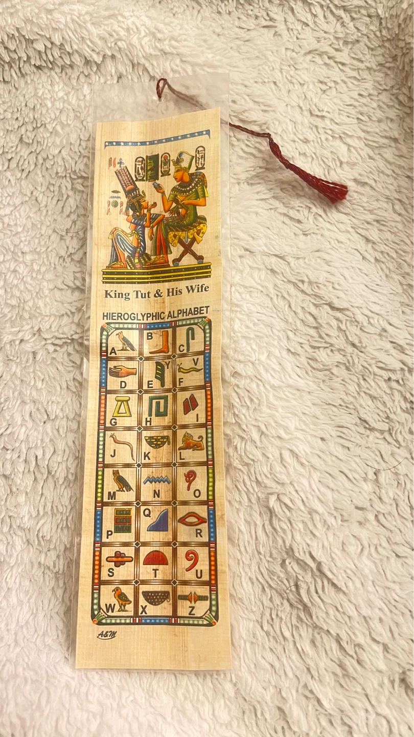 Papyrus Ancient Egyptian King Tut Hieroglyphics Bookmark