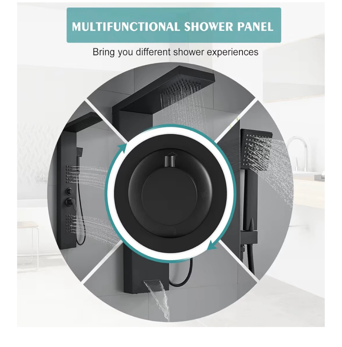 KINKIB Multifunctional Black Shower Panel System - photo 3