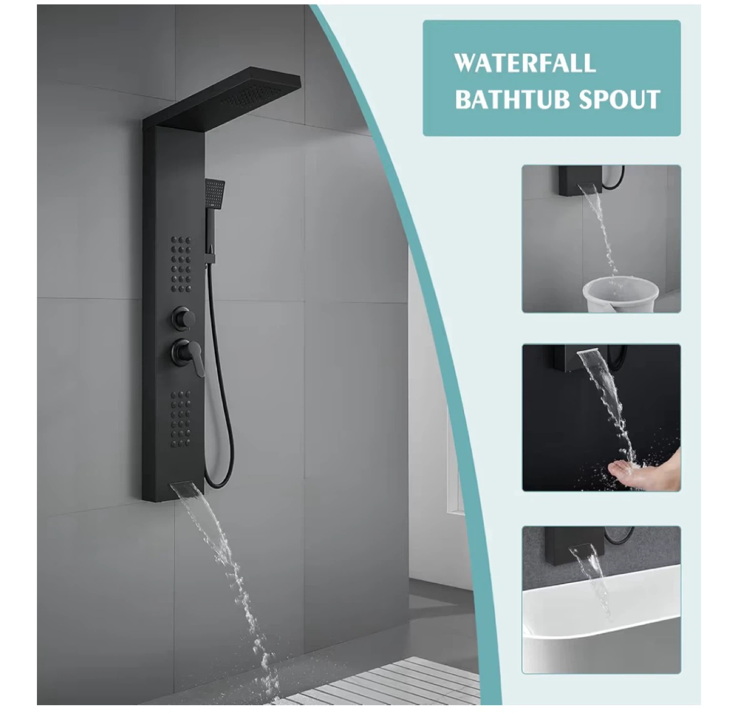 KINKIB Multifunctional Black Shower Panel System - photo 4